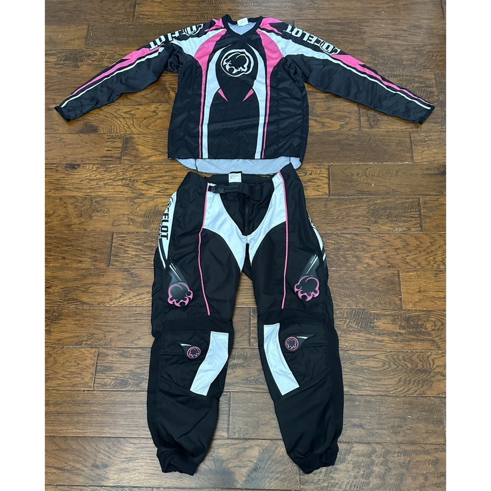 Ocelot Motocross ATV Off-Road Racing Gear Suit Pink/Black/White-Women's-Medium